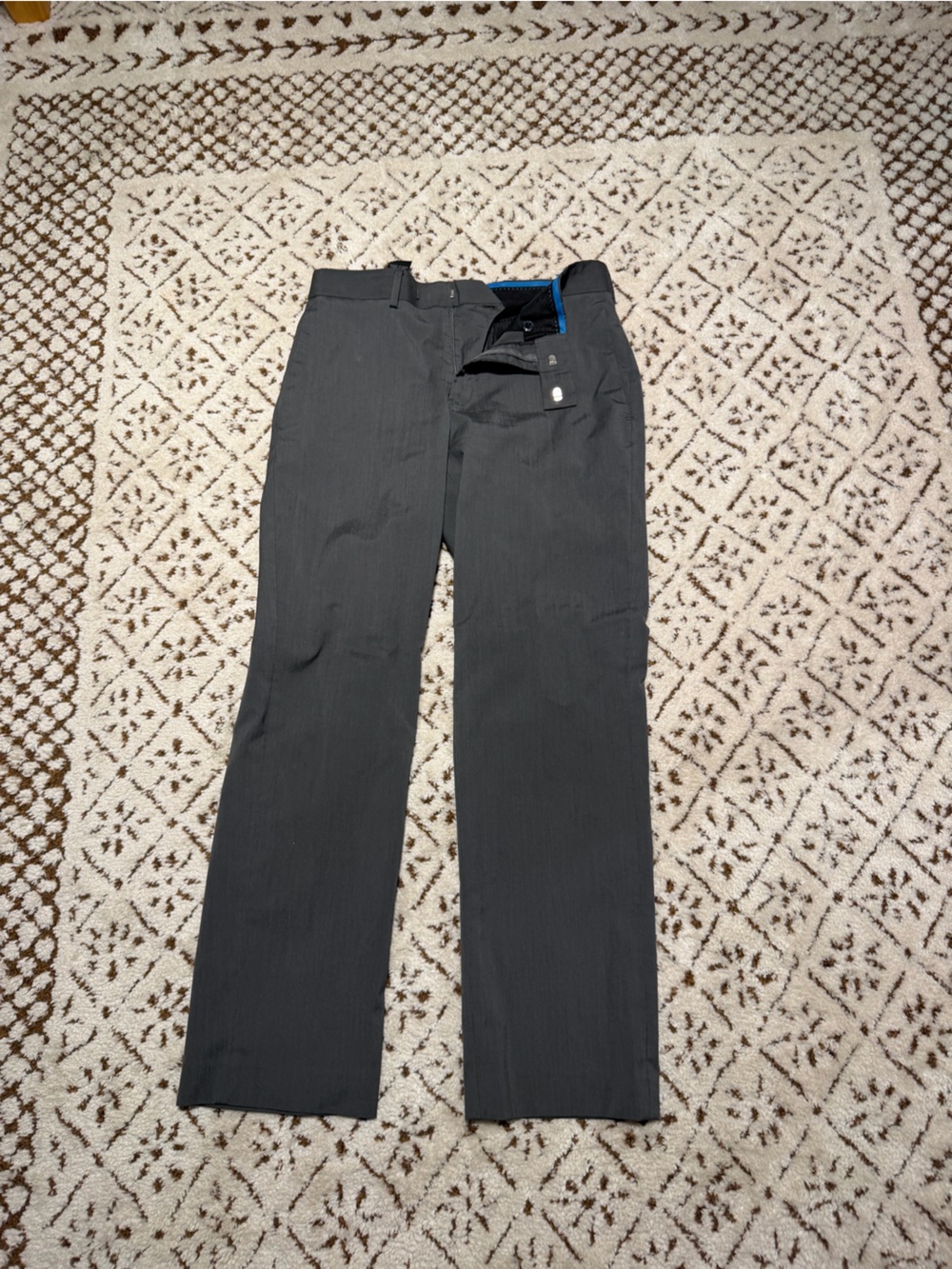 Men's 30x30 dark gray Dress Pants - Classic Straight Fit